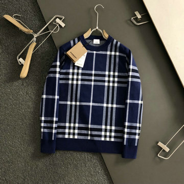 商品名称：バーバリー BURBERRY JS-MYBR24008 2024年秋冬最新入荷 クルーネックニット ロングスリーブセーター チェック柄 メンズ