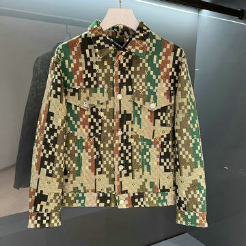 商品名称：ルイヴィトン LOUISVUITTON  JS-WTLV24007 2024年秋冬最新入荷 モノグラム カモフラージュ デニムジャケット メンズ ロングスリーブ アウターコート
