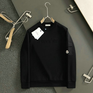 モンクレール MONCLER JS-WYMC24004 2024年秋冬最新入荷 ロングスリーブ スウェット クルーネック シャツ ブラック メンズ 長袖