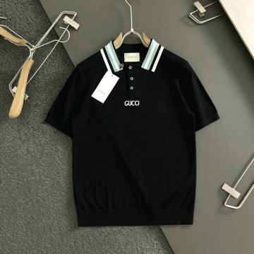 商品名称：グッチ GUCCI JS-MYGG24012 2024年秋冬最新入荷 半袖 ポロシャツ ニットシャツ ジャカード ラベルセーター メンズ ウール