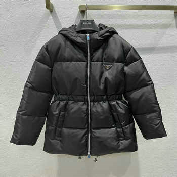 プラダ PRADA JS-YFPD24007 2024年秋冬最新入荷 フーデッド パファージャケット ジップアップ ダウンジャケット レディース アウター