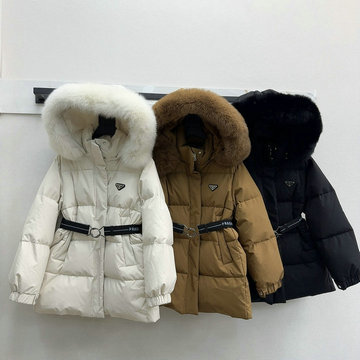商品名称：プラダ PRADA JS-YFPD24014 2024年秋冬最新入荷 ロングスリーブ フーデッド パファージャケット ジップアップ ダウンジャケット レディース アウター
