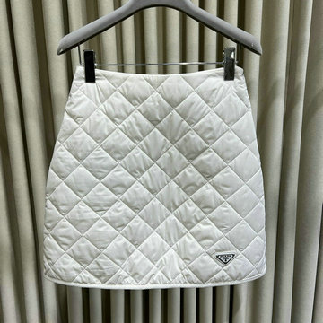 プラダ PRADA 99-KQPD24003 2024年秋冬最新入荷 プリズムチェック柄 コットンスカート ミニスカート