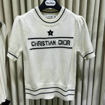 クリスチャンディオール CHRISTIAN DIOR 99-MYCD24017 2024年秋冬最新入荷 半袖ニット レディース セーター ウール カシミヤ スター 刺繍