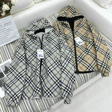 商品名称：バーバリー BURBERRY JS-WTBR24016  2024年秋冬最新入荷 リバーシブル チェック柄 ジャケット メンズ アウターコート ベージュ