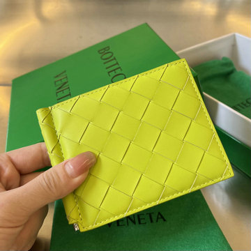 ボッテガヴェネタ BOTTEGAVENETA aj-BOV592626PYK 2024年最新入荷 イントレチャートレザー 二つ折り財布 マネークリップ ショートウォレット