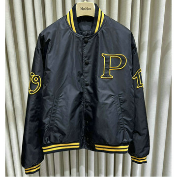 商品名称：プラダ PRADA 99-WTPD24007 2024年秋冬最新入荷 ベースボールジャケット ロングスリーブ アウターコート