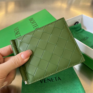 ボッテガヴェネタ BOTTEGAVENETA aj-BOV592626QJG  2024年最新入荷 イントレチャートレザー 二つ折り財布 マネークリップ ショートウォレット
