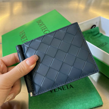 商品名称：ボッテガヴェネタ BOTTEGAVENETA aj-BOV592626QSL  2024年最新入荷 イントレチャートレザー 二つ折り財布 マネークリップ ショートウォレット