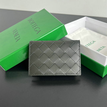 ボッテガヴェネタ BOTTEGAVENETA aj-BOV605720PKN  2024年最新入荷 メンズ フラップカードケース 名刺入れ イントレチャートレザー