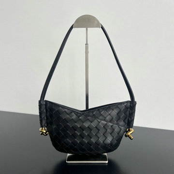 ボッテガヴェネタ BOTTEGAVENETA aj-BOV796378BK 2024年最新入荷 ミニ ソルスティス ショルダーバッグ レディース ホーボーバッグ