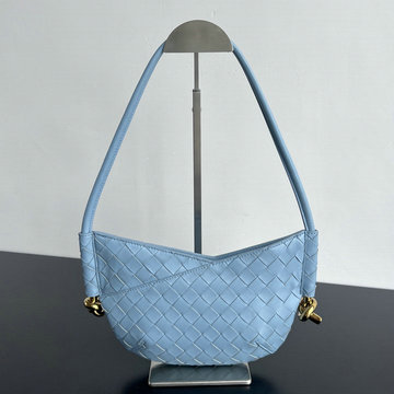商品名称：ボッテガヴェネタ BOTTEGAVENETA aj-BOV796378TL  2024年最新入荷 ミニ ソルスティス ショルダーバッグ レディース ホーボーバッグ イントレチャートレザー ブルー