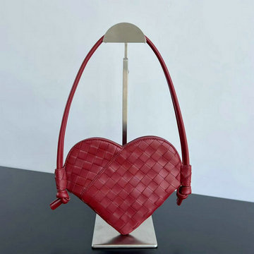 商品名称：ボッテガヴェネタ BOTTEGAVENETA aj-BOV796380RD  2024年最新入荷 ソルスティス ハート ホーボーバッグ ショルダーバッグ レディース イントレチャートレザー