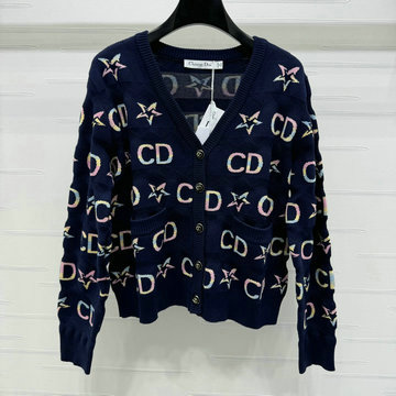 商品名称：クリスチャンディオール CHRISTIAN DIOR JS-MYCD24024 2024年秋冬最新入荷 Vネック ボタンカーディガン ロングスリーブセーター レディース トップス