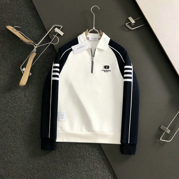 トム ブラウン Thom Browne JS-WYTB24002  2024年秋冬最新入荷 ロングスリーブ スウェット ポロシャツ メンズ 長袖