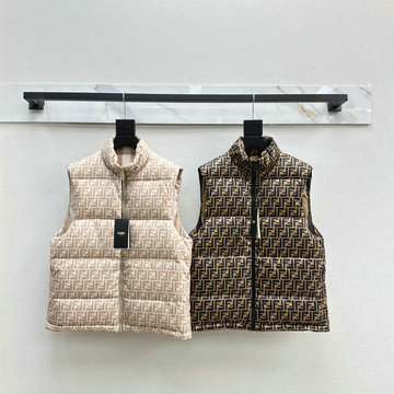 商品名称：フェンディ FENDI JS-YFFD24003  2024年秋冬最新入荷 リバーシブル ダウンベスト ジップアップ ダウンジャケット レディース アウター
