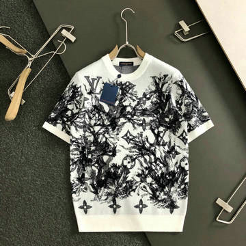 商品名称：ルイヴィトン LOUISVUITTON JS-TDLV24044  2024年秋冬最新入荷 ショートスリーブ クルーネック Tシャツ 半袖 白 コットン