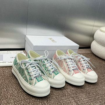 商品名称：クリスチャンディオール CHRISTIAN DIOR 26-CDJ24013HC 2024年最新入荷 WALK'N DIOR プラットフォーム スニーカー 男女兼用 キャンパス レザー