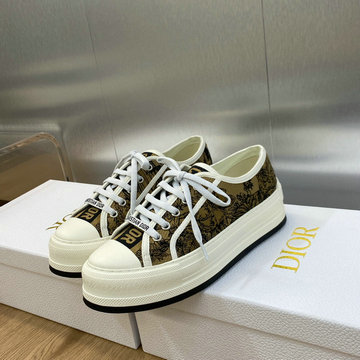 商品名称：クリスチャンディオール CHRISTIA0N DIOR 26-CDJ24013LH 2024年最新入荷 WALK'N DIOR プラットフォーム スニーカー 男女兼用 キャンパス レザー
