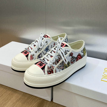 商品名称：クリスチャンディオール CHRISTIAN DIOR 26-CDJ24013MG 2024年最新入荷 WALK'N DIOR プラットフォーム スニーカー 男女兼用 キャンパス レザー