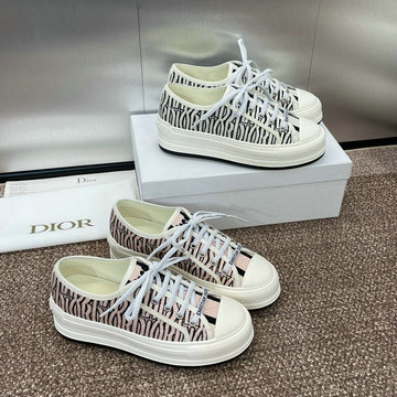 商品名称：クリスチャンディオール CHRISTIAN DIOR 26-CDJ24013ZT 2024年最新入荷 WALK'N DIOR プラットフォーム スニーカー 男女兼用 キャンパス レザー