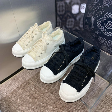商品名称：クリスチャンディオール CHRISTIAN DIOR 26-CDJ24015 2024年最新入荷 WALK'N DIOR プラットフォーム スニーカー 厚底 男女兼用 キャンパス レザー