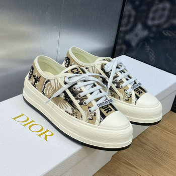 商品名称：クリスチャンディオール CHRISTIAN DIOR 26-CDJ24013ZZ 2024年最新入荷 WALK'N DIOR プラットフォーム スニーカー 男女兼用 キャンパス レザー