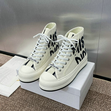 クリスチャンディオール CHRISTIAN DIOR 26-CDJ24014Z 2024年最新入荷 WALK'N DIOR プラットフォーム スニーカー ハイカット 厚底 男女兼用