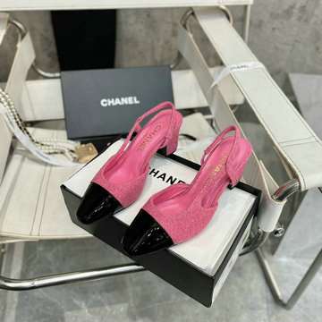 シャネル CHANEL 26-CHJ24032ZBFK 2024年最新入荷 バイカラー レザー パンプス レディース ミディアムヒール シューズ サンダル