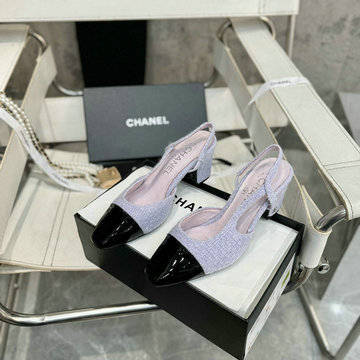 シャネル CHANEL 26-CHJ24032ZBLK 2024年最新入荷 バイカラー レザー パンプス レディース ミディアムヒール シューズ サンダル