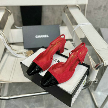 商品名称：シャネル CHANEL 26-CHJ24032ZBRK2024年最新入荷 バイカラー レザー パンプス レディース ミディアムヒール シューズ サンダル