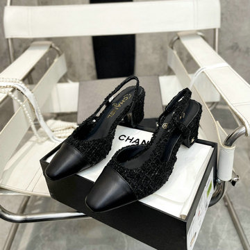 商品名称：シャネル CHANEL 26-CHJ24032ZMBK 2024年最新入荷 バイカラー レザー パンプス レディース ミディアムヒール シューズ サンダル