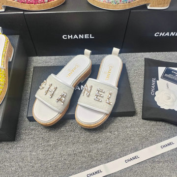 商品名称：シャネル CHANEL 26-CHJ24033B  2024年最新入荷 シャネルロゴ入り スライドサンダル ミュール レザー レディース