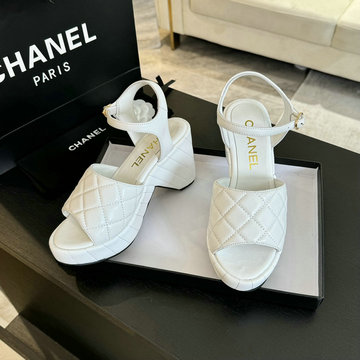 商品名称：シャネル CHANEL 26-CHJ24041P 2024年秋冬最新入荷 サンダル 靴 レディース シューズ レザー ココマーク ウエッジソール ヒール マトラッセ