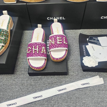 商品名称：シャネル CHANEL 26-CHJ24033Z 2024年最新入荷 シャネルロゴ入り スライドサンダル ミュール ツイードxレザー レディース
