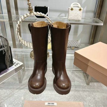 ミュウミュウ MIUMIU 26-MMJ24016P  2024年秋冬最新入荷 ロングブーツ レディース シューズ 靴 レザー