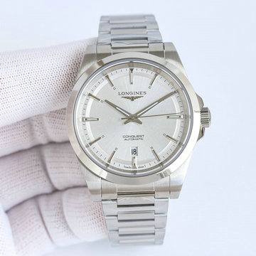 ロンジン LONGINES  ZX-LGT24002B 2024年最新入荷 コンクエスト ウォッチ 自動巻き 腕時計 ステンレスベルト メンズ