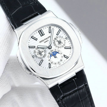 パテックフィリップ PATEK PHILIPPE ZX-PPT24006W  2024年最新入荷 ノーチラス パーペチュアル カレンダー ウォッチ 5740/1G-001 時計 メンズ