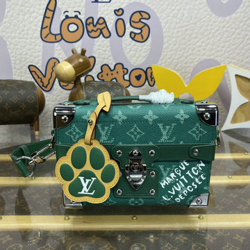 ルイヴィトン LOUISVUITTON 057-M12686 2024年最新入荷 ソウルトランク 2way ショルダーバッグ モノグラム エクリプス キャンバス メンズ