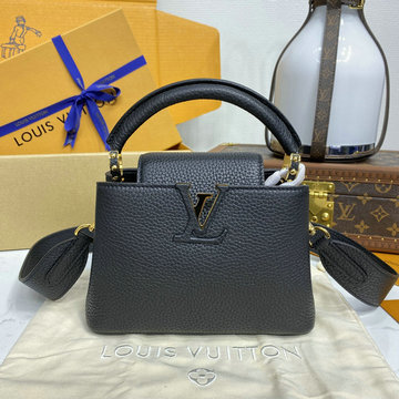 ルイヴィトン LOUISVUITTON 057-M24729 2024年最新入荷 カプシーヌ MINI ハンドバッグ ショルダーバッグ トリヨンレザー ブラック