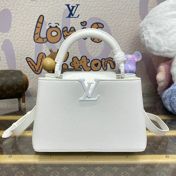 ルイヴィトン LOUISVUITTON 057-M25256  2024年最新入荷 カプシーヌ BB ハンドバッグ ショルダーバッグ マットトリヨンレザー オプティカル ホワイト