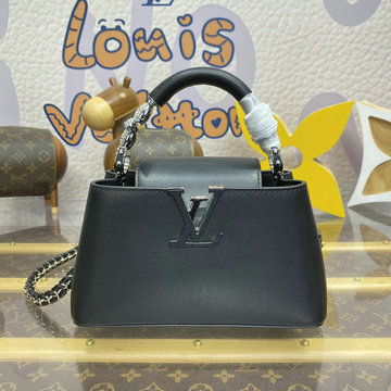 商品名称：ルイヴィトン LOUISVUITTON 057-M48865M 2024年最新入荷 カプシーヌ EW MINI ハンドバッグ ショルダーバッグ トリヨンレザー ブラック