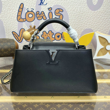 ルイヴィトン LOUISVUITTON 057-M48865X 2024年最新入荷 カプシーヌ EW BB ハンドバッグ ショルダーバッグ トリヨンレザー ブラック