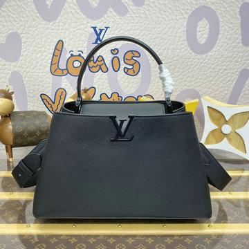 ルイヴィトン LOUISVUITTON 057-M24880 2024年最新入荷 カプシーヌ スープル GM ハンドバッグ ショルダーバッグ マットトリヨンレザー オール ブラック