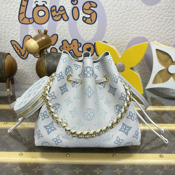 ルイヴィトン LOUISVUITTON 057-M12125 2024年最新入荷 フライト モード ベラ バケットバッグ LV モノグラム フラワー マヒナ レザー ブリューム
