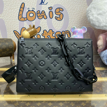 商品名称：ルイヴィトン LOUISVUITTON 057-M11370 2024年最新入荷 クッサン PM ショルダーバッグ レディース マットラムレザー オール ブラック