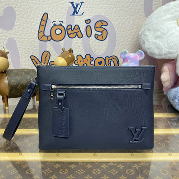 ルイヴィトン LOUISVUITTON 057-M11486  2024年最新入荷 テイクオフ ポーチ クラッチバッグ セカンドバッグ ブルーマリーヌ LV アエログラム レザー