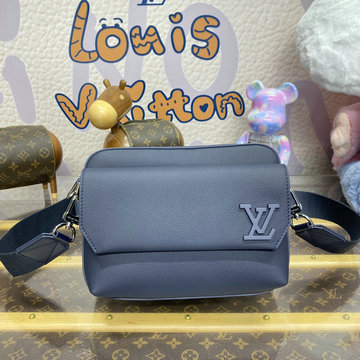 ルイヴィトン LOUISVUITTON 057-M11600 2024年最新入荷 ファストライン メッセンジャー バッグ ショルダーバッグ LV アエログラム レザー インク ブルー