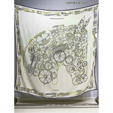 エルメス HERMES AN-WJHE24027  2024年最新入荷 スクエアマフラー ストール カシミヤ