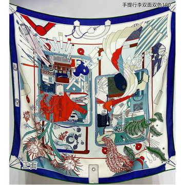 エルメス HERMES  AN-WJHE24035 2024年最新入荷 リバーシブル スクエアマフラー ストール カシミヤ